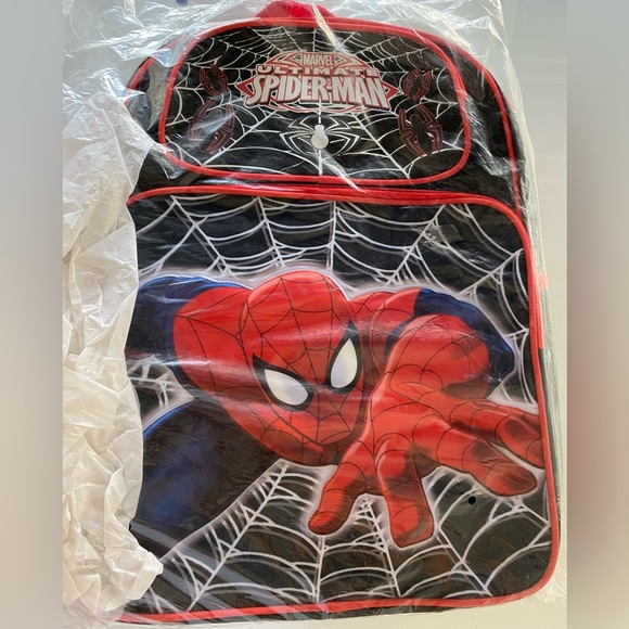 🕷️🖤❤️🎒 Marvels Spiderman Boys Backpack - Black/Red - Picture 1 of 2